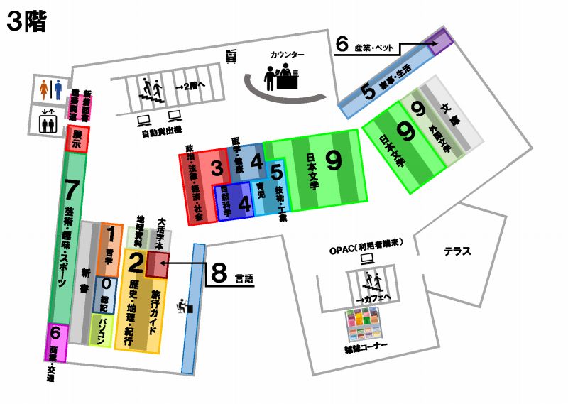 仲町図書館3階レイアウト
